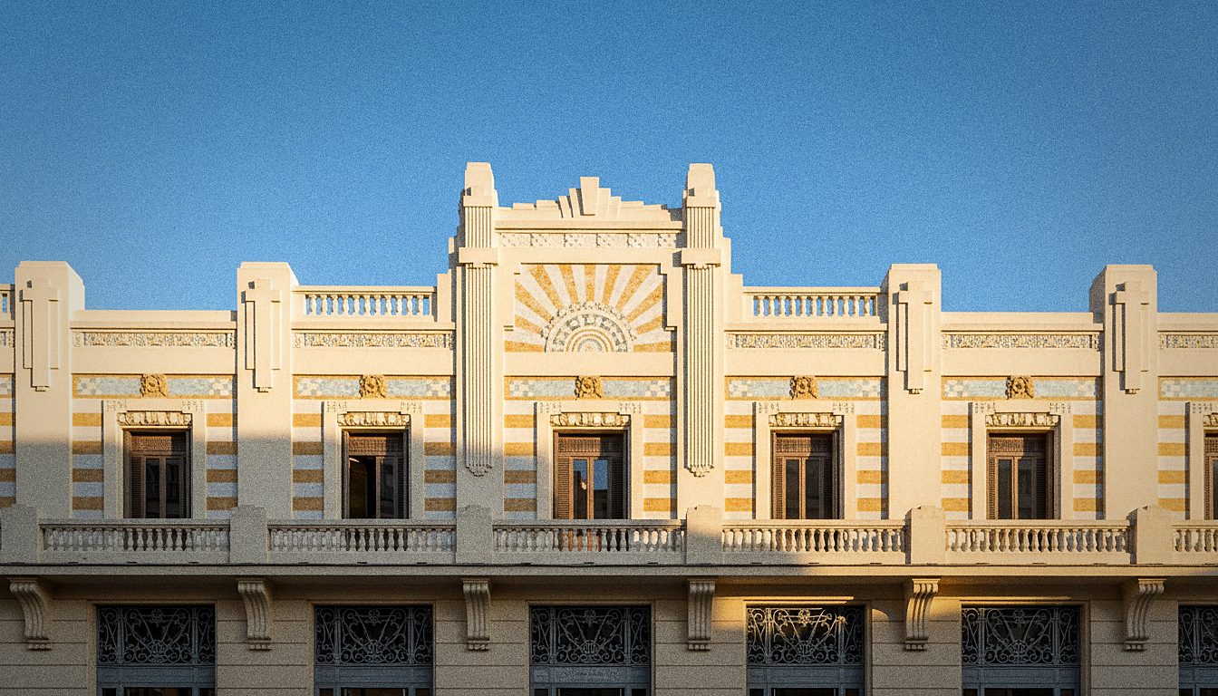 Fachada art déco del Teatro Pavón en la calle de Embajadores, Madrid